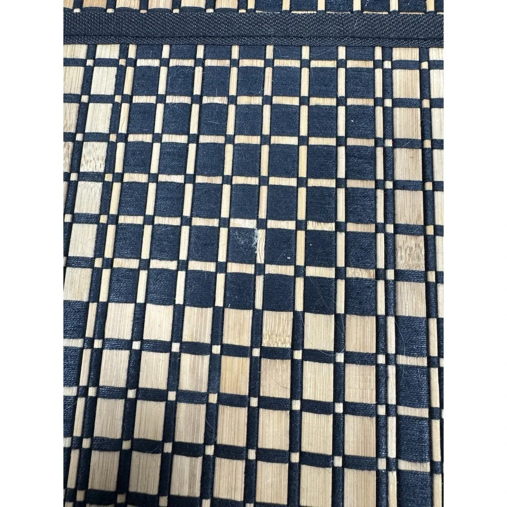 Set Of 4 Black And‎ Bamboo Placemats